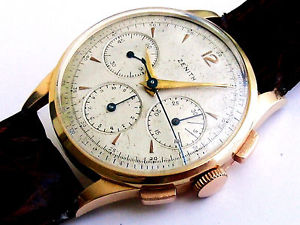 ZENITH THREE CHRONOGRAPH COUNTERS 18K SOLID GOLD 38 MM CAL156 COLUMN WHEEL