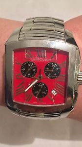 MAUBOUSSIN Watch Red Face Chronograph