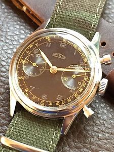 Angelus L.E. Hungarian Military Pilot Chronograph Mens Watch Highly Collectable