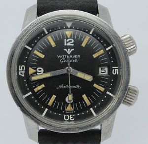 VINTAGE Wittnauer Super Compressor Mens Automatic Steel Divers Watch C11KAS 36mm
