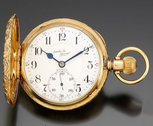 Scarce 21 Jewel Santa Fe Special Illinois Railroad Pocket Watch