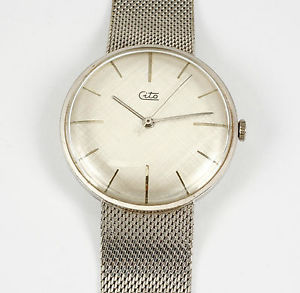 Klassische Uhr, Weissgold 750/, Marke Cito, Handaufzug, 60 Gramm