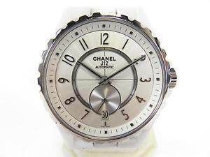Auth CHANEL J12 Automatic Watch White High-Tech Ceramic Boys 36.5mm