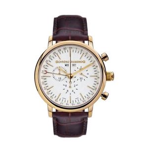 Chrono Diamond Men's Deep Brown/Gold Herrenuhr Argos Watch 11200G Swiss Made