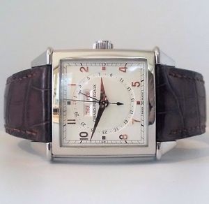 Gents Girard Perregaux 1945 Triple Calendar Automatic Watch Brown Leather Strap