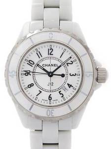CHANEL Women's Watch J12 white ceramic 33 mm H0968