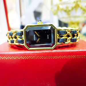 Ladies Vintage CHANEL Premiere Gold Plated Quartz Watch Circa 1987