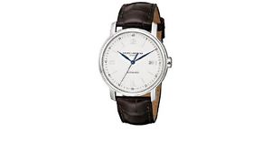NIB Baume and Mercier Classima Automatic Silver Dial Leather Mens Watch MOA08731