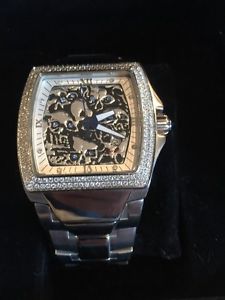 HCW Steve Soffa Watch Lost Skulls w/ Diamonds Custom Watch Biker Rock'n Roll