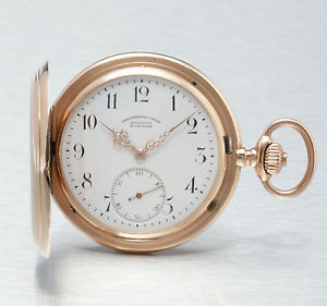 Union Glashütte bei Dresden 1900 14 k Oro Savonette Reloj de bolsillo