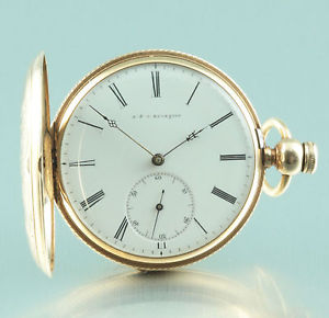 14 K Doré Montre De Poche A. & Et Bourquin Biel Suisse Savonette