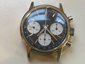 VTG CLEBAR ZODIAC 73623 Steel Chronograph "Poor Mans CARRERA" Reverse Panda 7736