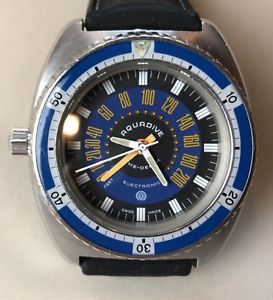 Vintage Aquadive Time-Depth Dive Diver Diving Wristwatch