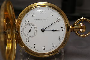 1878 Waltham Riverside, 18kt. Solid Gold Case, Pocket Watch, 14s, Orig. Heavy HC
