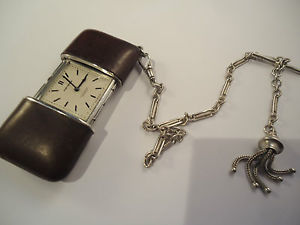Movado ERMETO Pocket Watch - Chain & Tassel Fob - Solid Hallmarked Silver