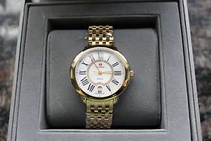 NIB Michele Serein-16 Gold Diamond MOP Dial MWW21B000017 Womens Ladies Watch