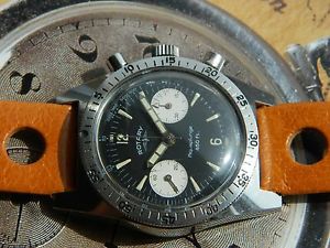 VINTAGE PROFESSIONAL 1964 ROTARY AQUAPLUNGE 450 FT. DIVERS CHRONOGRAPH  WATCH