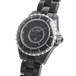 Free Shipping Pre-owned CHANEL J12 33 Intense Black One Shot Limited Model Women