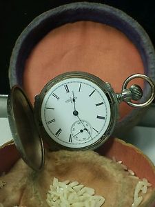 MINT Antique 1888 Elgin Pocket Watch 14K Gold Orgl Velvet Box Case 3317511/25306