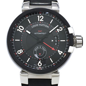Free Shipping Pre-owned LOUIS VUITTON Tambour GMT Evolution Watch Q1156