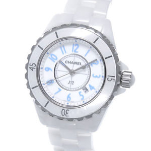 Free Shipping Pre-owned CHANEL J12 33mm Blue Light Quartz World Limited 2000