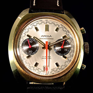 Arola Cronograph Handaufzug  von 1976 unbenutzt mit Garantie