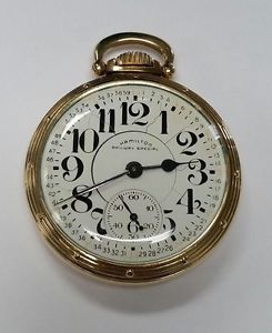 Hamilton Railway Special 950B Railroad Pocket Watch. Vintage. 10k Gold Filled.