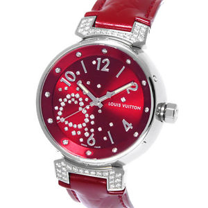 Free Shipping Pre-owned LOUIS VUITTON Tambour Fiji Heart Pommel Dahl Q131Z Watch