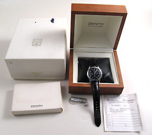 ZENITH EL PRIMERO ref. 4020502400 FULL SET  OROLOGIO CRONOGRAFO UOMO AUTOMATICO