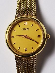 Christ Quarz Armbanduhr Damenuhr 14 Karat 585 Gelbgold Golduhr 31,5 g