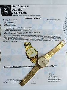 Favre Leuba Harpoon Vintage 18k Gold watch