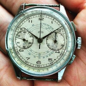 VINTAGE CHRONOGRAPH CRONOGRAFO ARSA TRIPLE SIGNED '40 JUMBO MULTISCALES VEN. 175