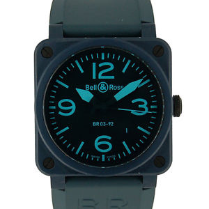 F / S Pre-owned Bell & Ross BR 03 - 92 Blue Ceramic 42 mm Automatic Volume