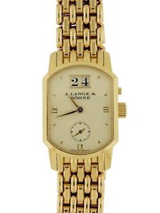A. Lange & Söhne, “Arcade” (Ref.153.002) 18k YG Bracelet Watch, complete c. 1998