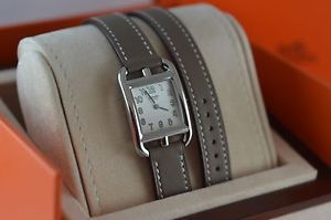 AUTH Hermes CAPE COD PM CC1.210 Double Tour Ladies Watch image 1
