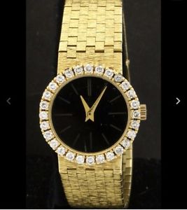 Concord heavy 18K gold elegant 1.50CT VS1/G diamond bezel quartz ladies watch