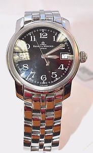 W124- Baume and Mercier  Men's Automatic Watch, Black Dial, Stainless Steel