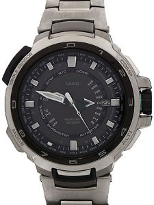 Used[SA] Watch Men CASIO Purotorekku Manaslu PRX-7000T-7JF Quartz black H6U