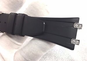 GENUINE AUDEMARS PIGUET AP ROYAL OAK OFFSHORE 28MM RUBBER STRAP DIAMOND PLOTS