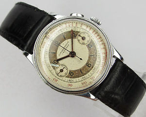 Vintage LEONIDAS chronograph, Valjoux 23, tachymeter scale, one pusher