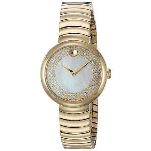 Movado Womens 28mm Gold Tone Ste