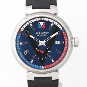 Auth Louis Vuitton Tambour Q1D21 Men's Automatic SS&Rubber box 185508
