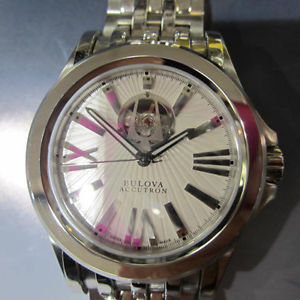 BULOVA ACCUTRON MEN'S WATCH AUTOMATIC ALL STAINLESS S ORIGINAL SWISS 63A102