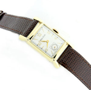 W153-Vintage Bulova 14k Solid Gold Unisex Wristwatch Manual Winding