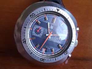 Lip chronograph diver 48mm  Valjoux 7734 running fine RARE watch