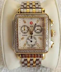 Michele Deco Signature Two Tone Diamond Ladies Watch  MWW06P000108