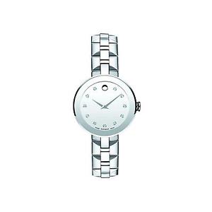 Movado Sapphire Silver Dial Stai