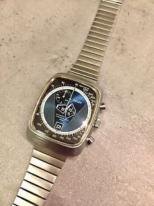 Vintage 1970s KELEK Jump Hour Chronograph Swiss Men's Watch Cal 1376 Tenor Dorly