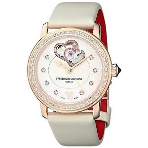 FREDERIQUE CONSTANT WOMEN'S 35MM SATIN BAND AUTOMATIC WATCH FC-310WHF2PD4