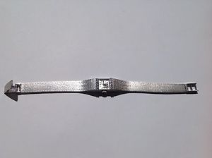 Vintage Bucherer diamond watch 18K  white gold ladies . Fully serviced